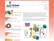 Tablet Screenshot of hygenieballwashers.com